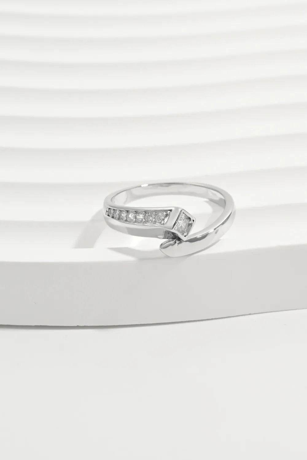 925 Sterling Silver Inlaid Zircon Ring - ELY VESSA LLC