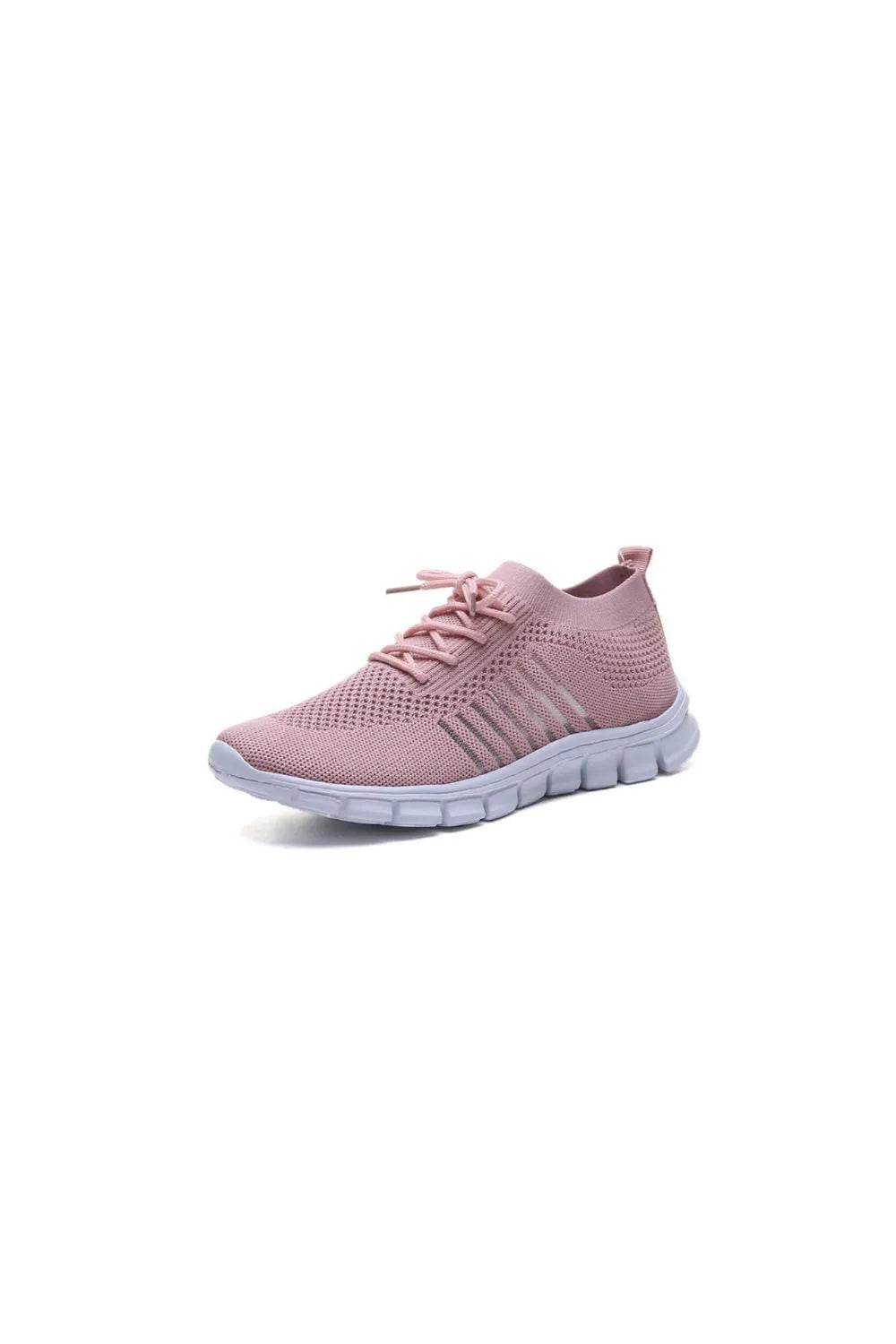 Breathable Mesh Round Toe Lace Up Athletic - ELY VESSA LLC