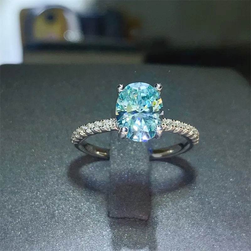 2 Carat Moissanite Zircon 925 Sterling Silver Ring - ELY VESSA LLC