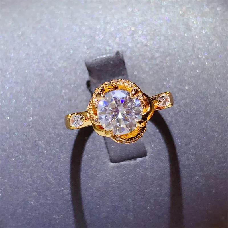 1 Carat Moissanite Zircon 925 Sterling Silver Ring - ELY VESSA LLC
