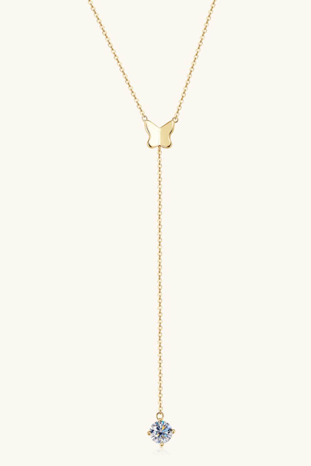 1 Carat Moissanite 925 Sterling Silver Necklace - ELY VESSA LLC