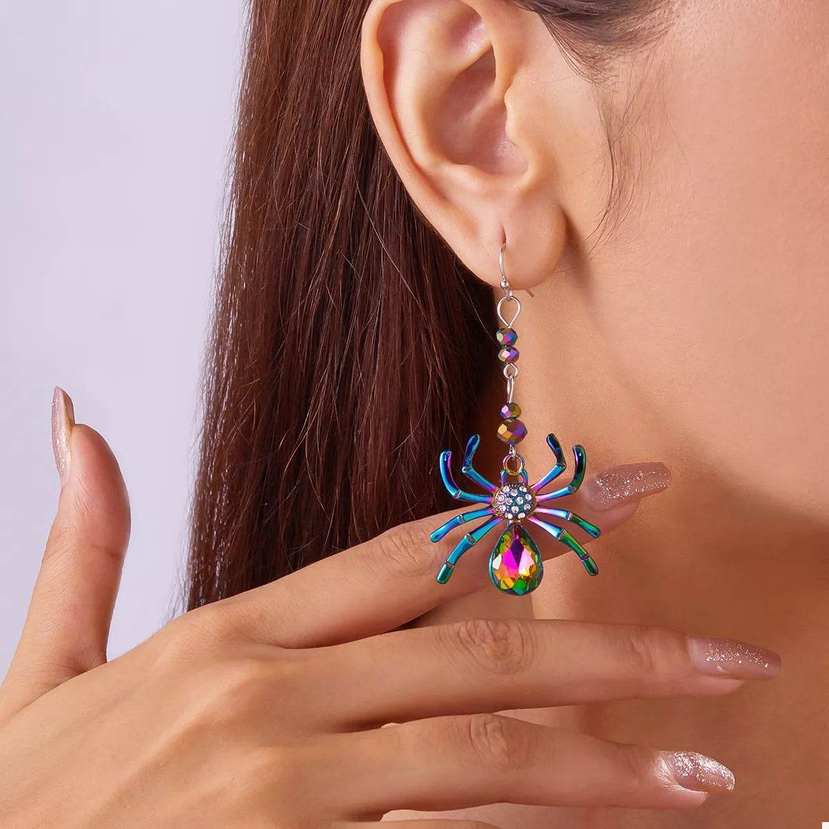 Colorful Spider Drop Earrings - ELY VESSA LLC