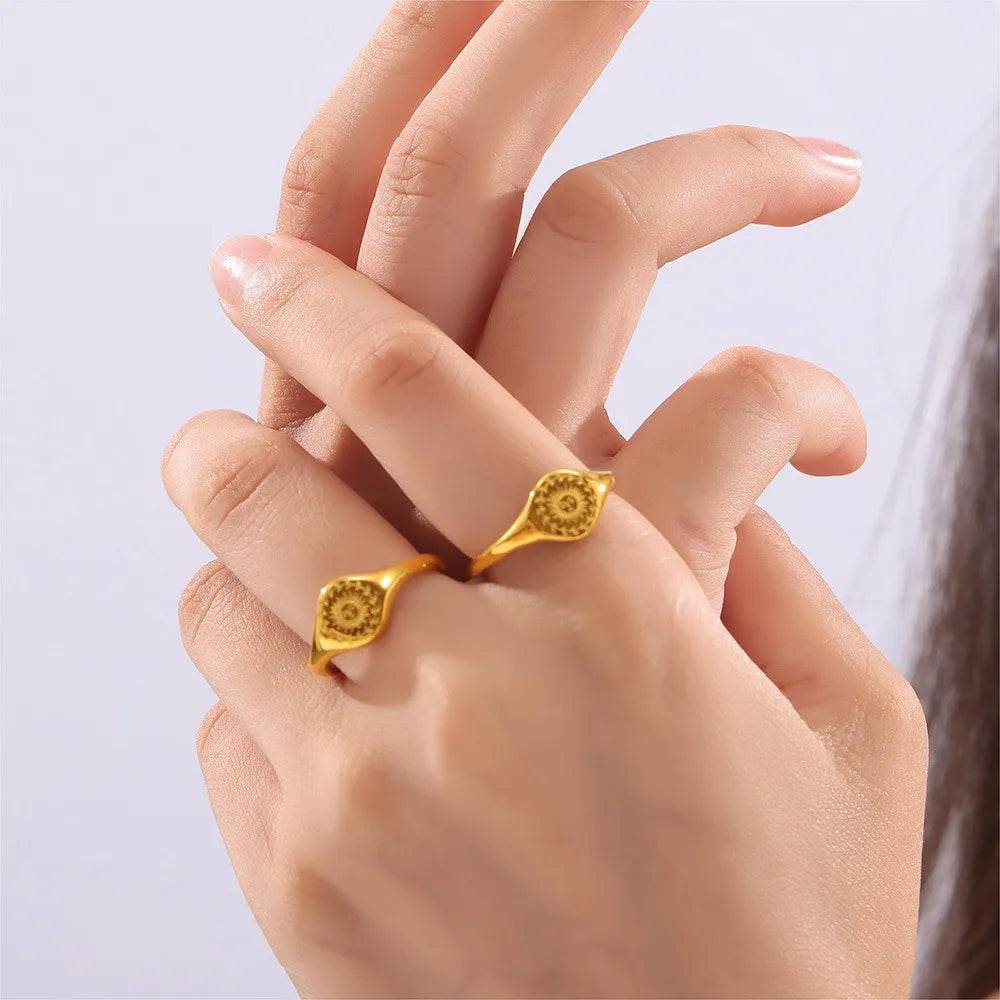 18K Gold-Plated Sun Ring - ELY VESSA LLC
