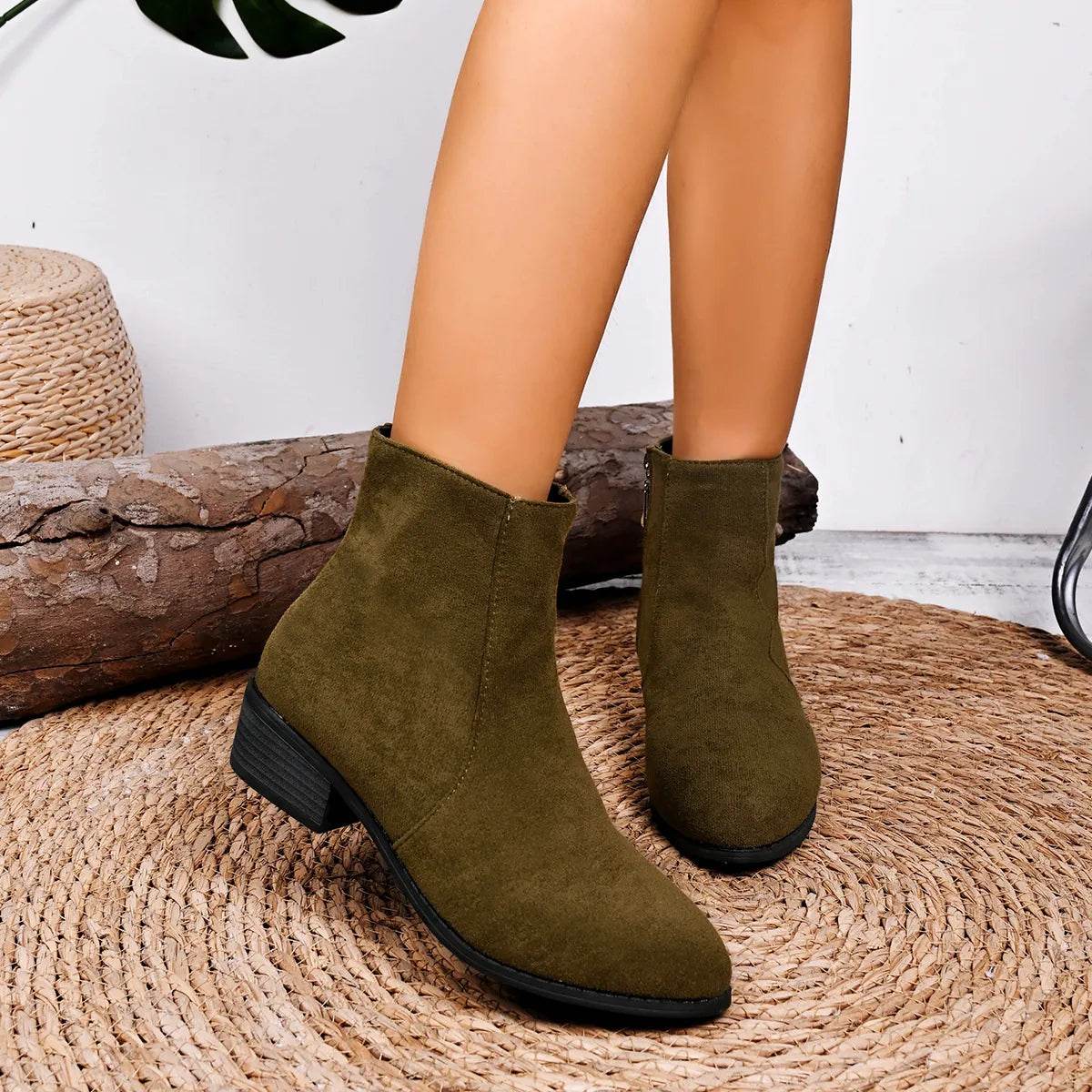 Block Heels Chelsea Boots - ELY VESSA LLC