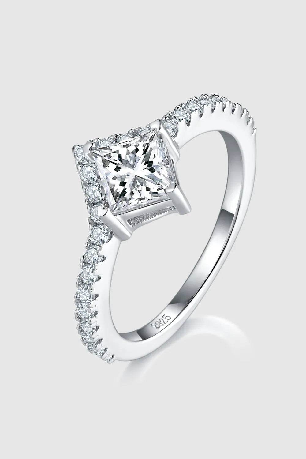1 Carat Moissanite 925 Sterling Silver Double Layered Ring - ELY VESSA LLC