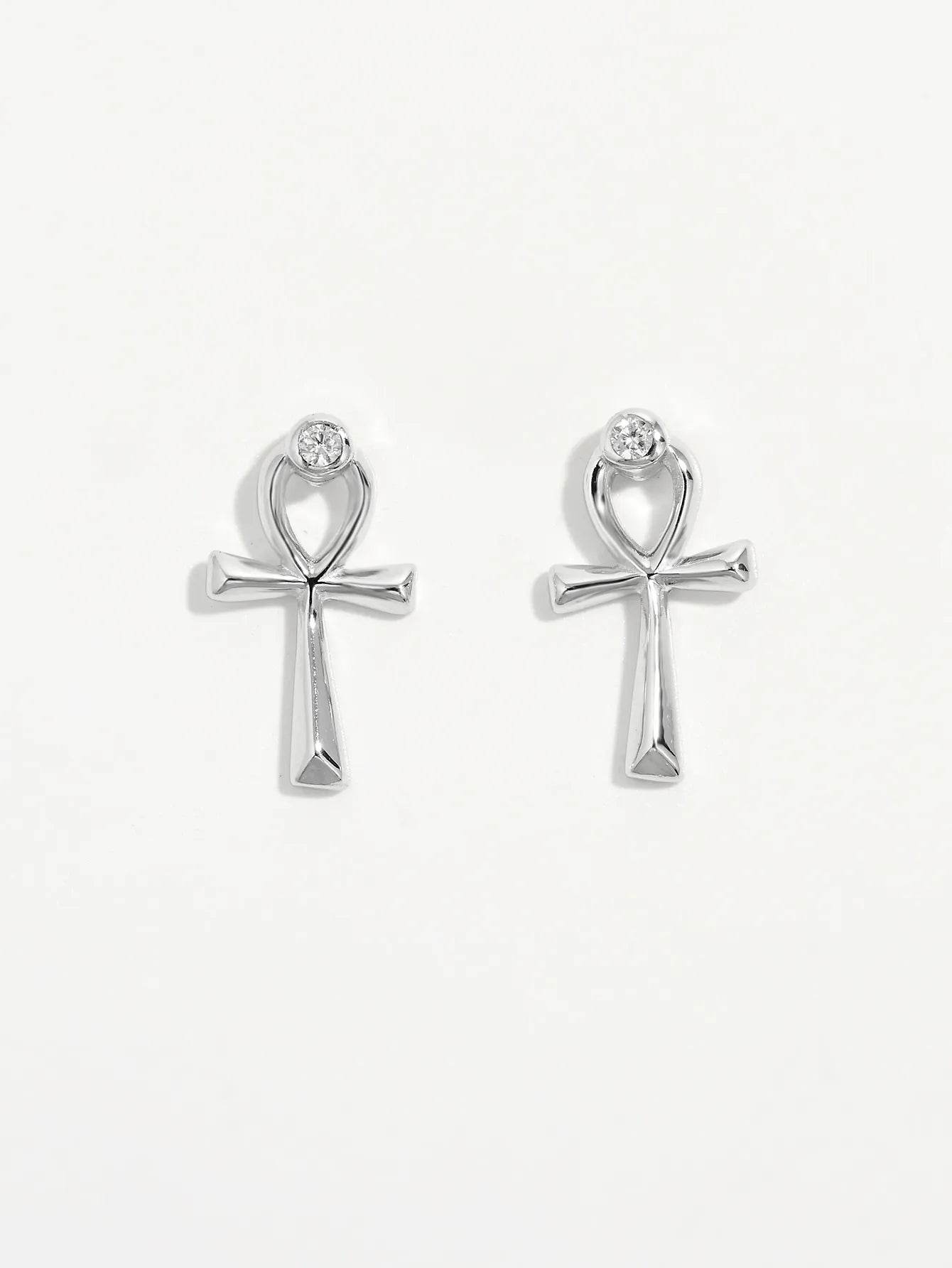 925 Sterling Silver Inland Zircon Earrings - ELY VESSA LLC