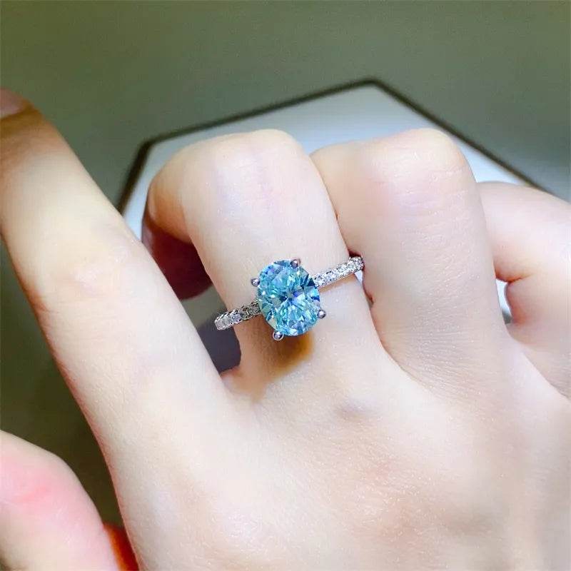2 Carat Moissanite Zircon 925 Sterling Silver Ring - ELY VESSA LLC