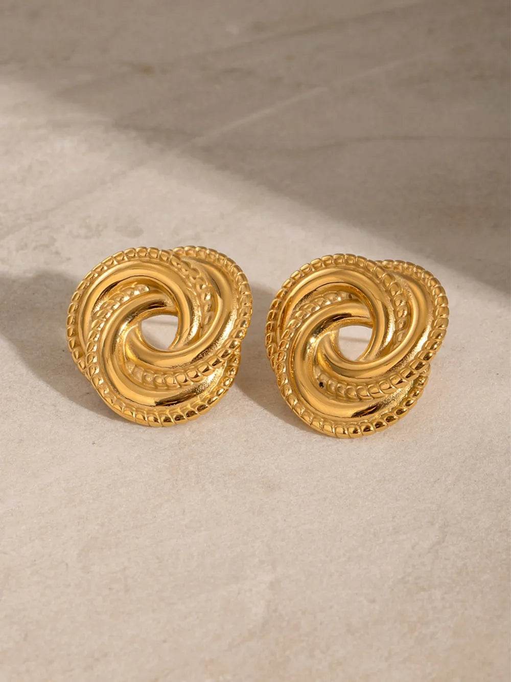 Stainless Steel Volution Stud Earrings - ELY VESSA LLC