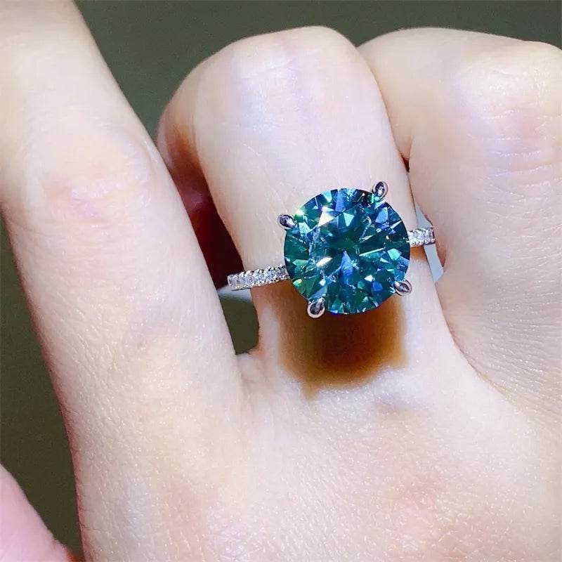 5 Carat Moissanite Zircon 925 Sterling Silver Ring - ELY VESSA LLC
