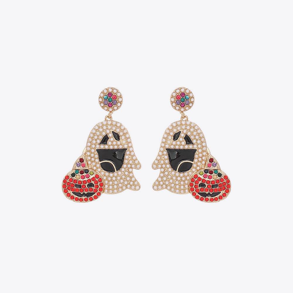 Ghost Rhinestone Alloy Earrings - ELY VESSA LLC
