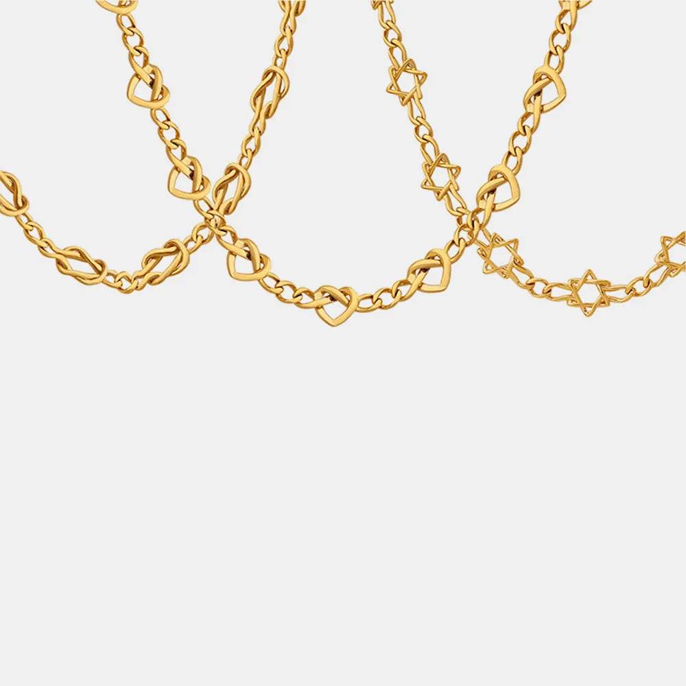 Brass Titanium Steel Necklace - ELY VESSA LLC