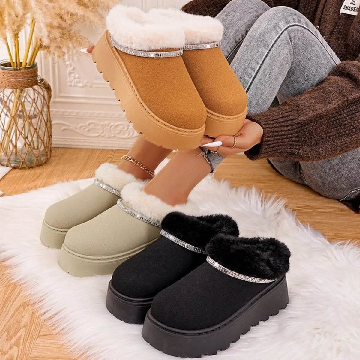 Round Toe Platform Boots - ELY VESSA LLC