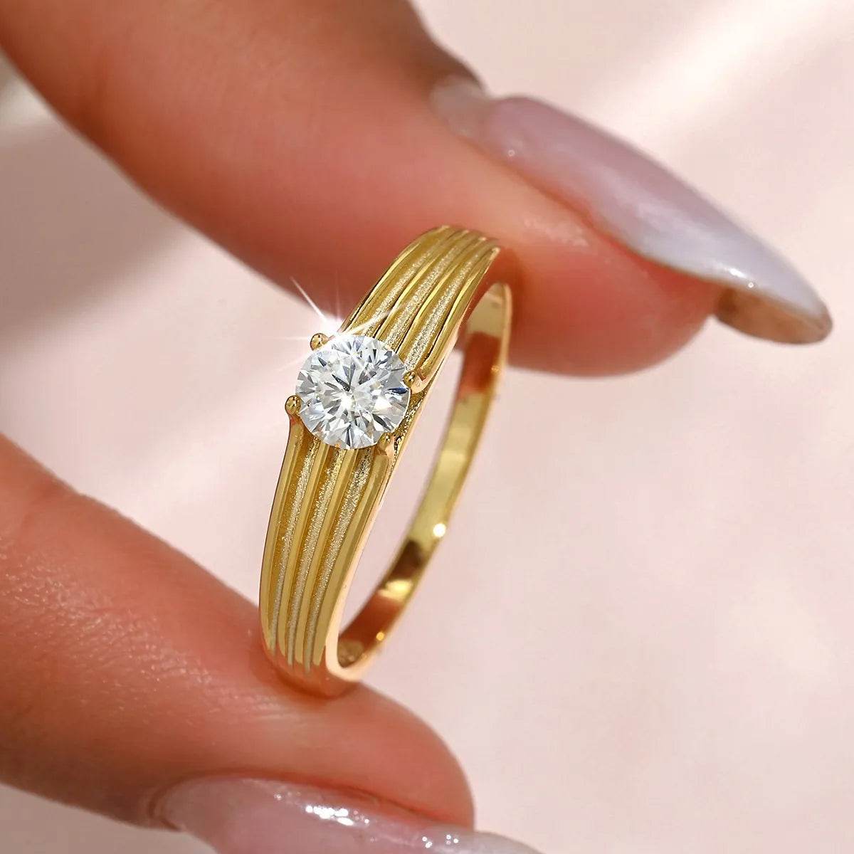 925 Sterling Silver Moissanite Ring - ELY VESSA LLC