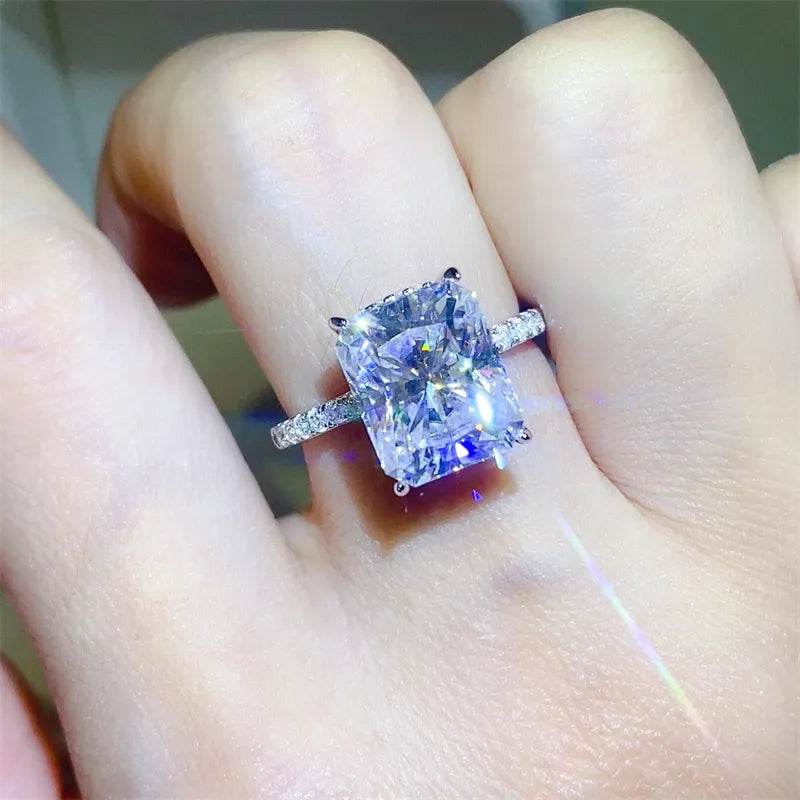5 Carat Moissanite Zircon 925 Sterling Silver Ring - ELY VESSA LLC