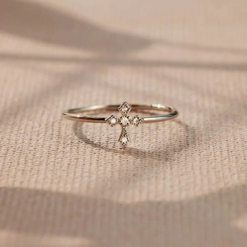 925 Sterling Silver Cross Ring - ELY VESSA LLC