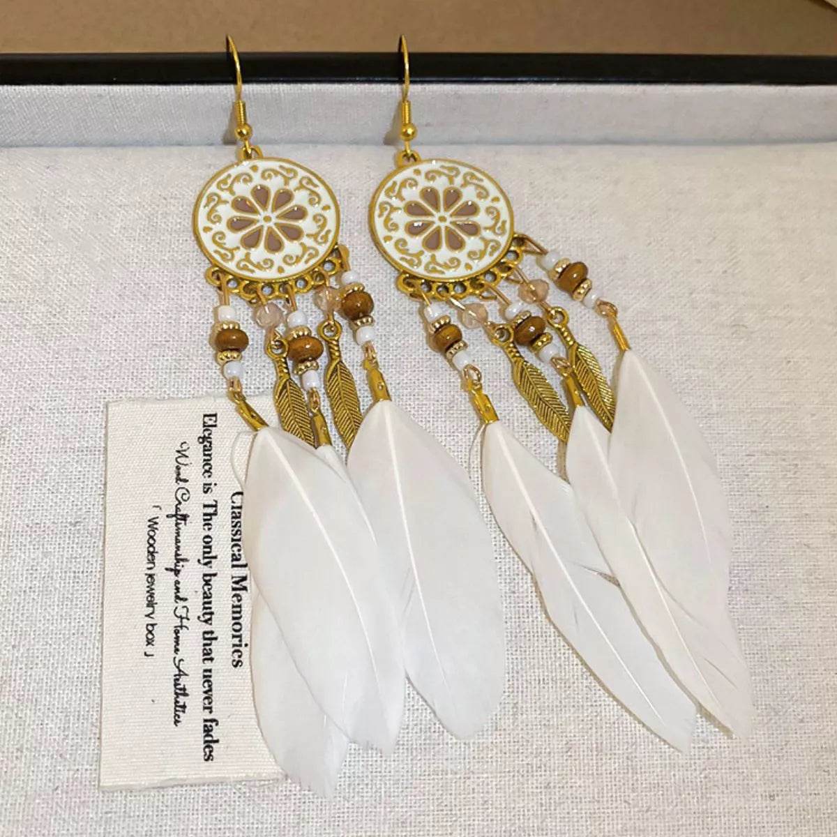 18K Gold-Plated Stainless Steel Dangle Earrings - ELY VESSA LLC