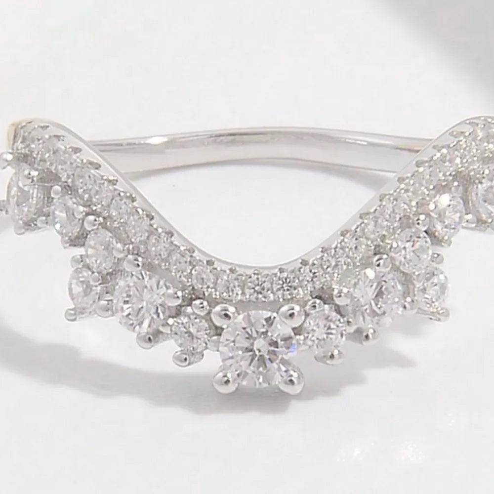 925 Sterling Silver Inlaid Zircon Ring - ELY VESSA LLC