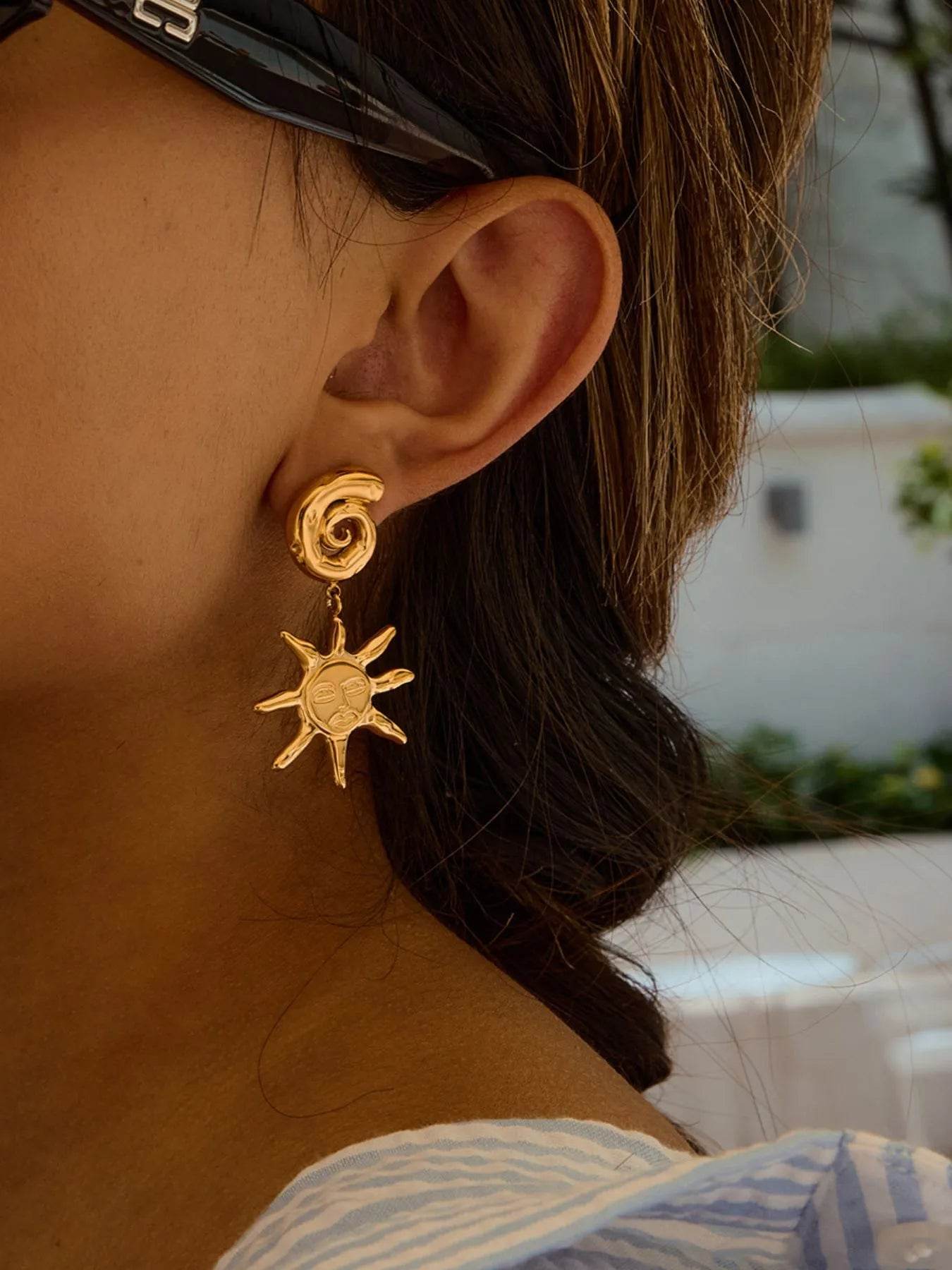 18K Gold-Plated Sun Drop Earrings - ELY VESSA LLC