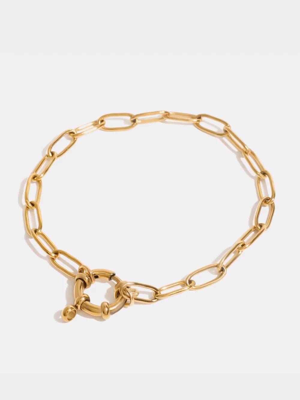 18K Gold-Plated Stainless Steel Chain Bracelet - ELY VESSA LLC