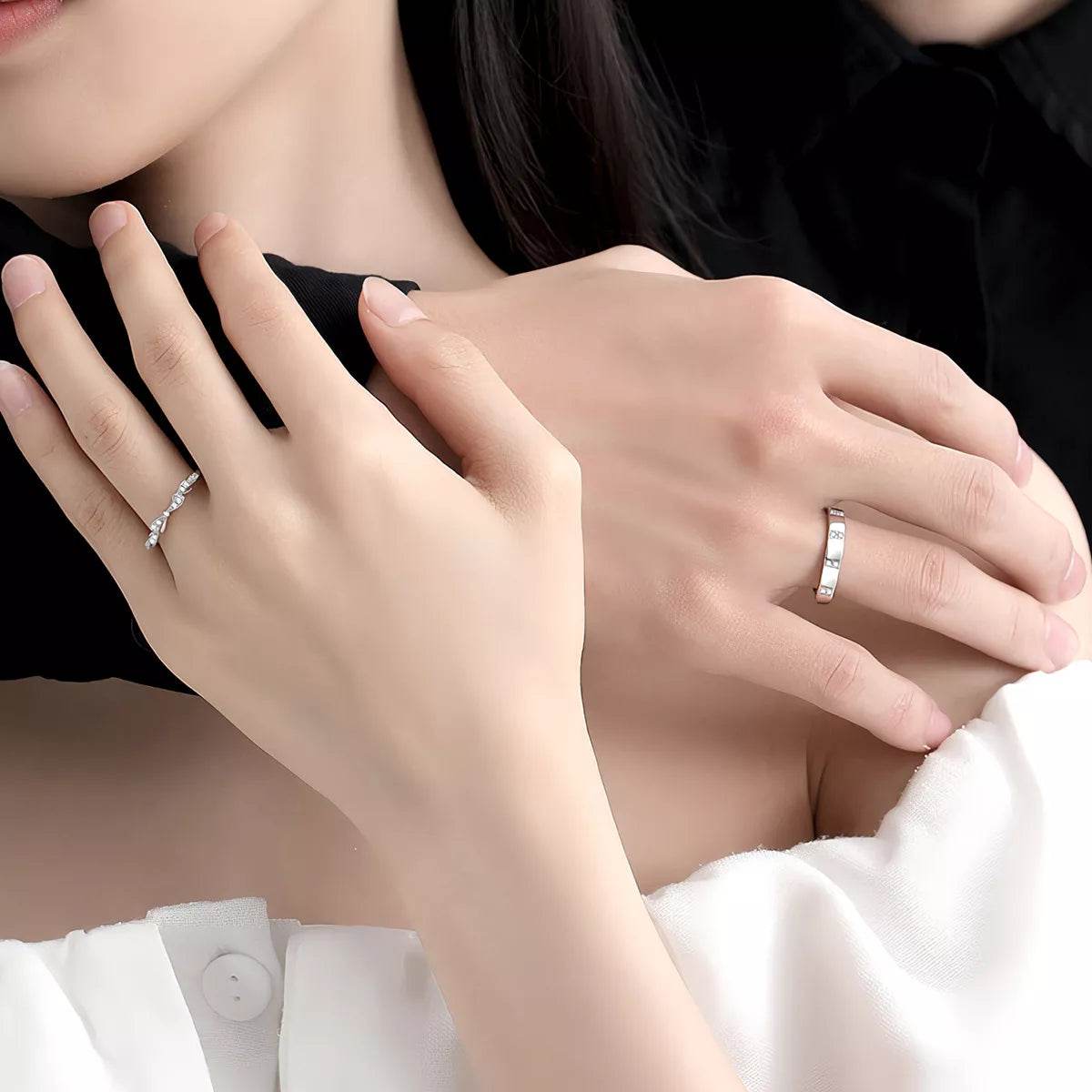 925 Sterling Silver Zircon Minimalist Ring - ELY VESSA LLC