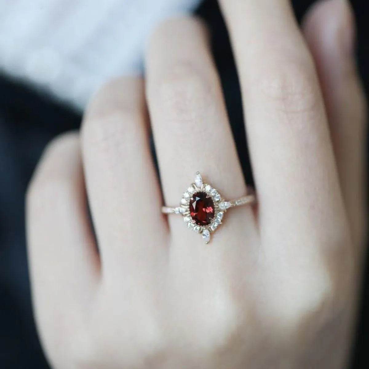 925 Sterling Silver Zircon Ring - ELY VESSA LLC