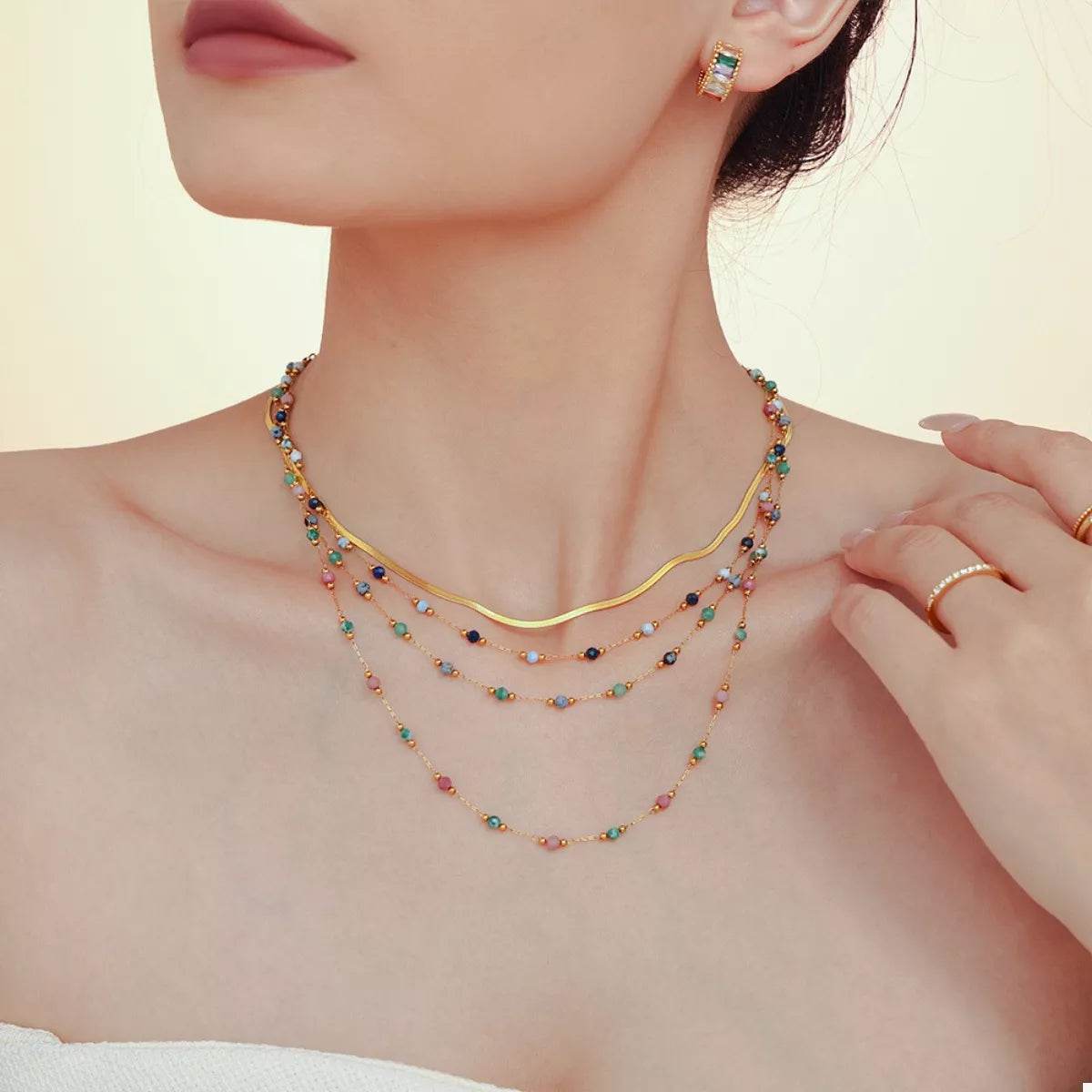 18K Gold-Plated Titanium Steel Necklace - ELY VESSA LLC