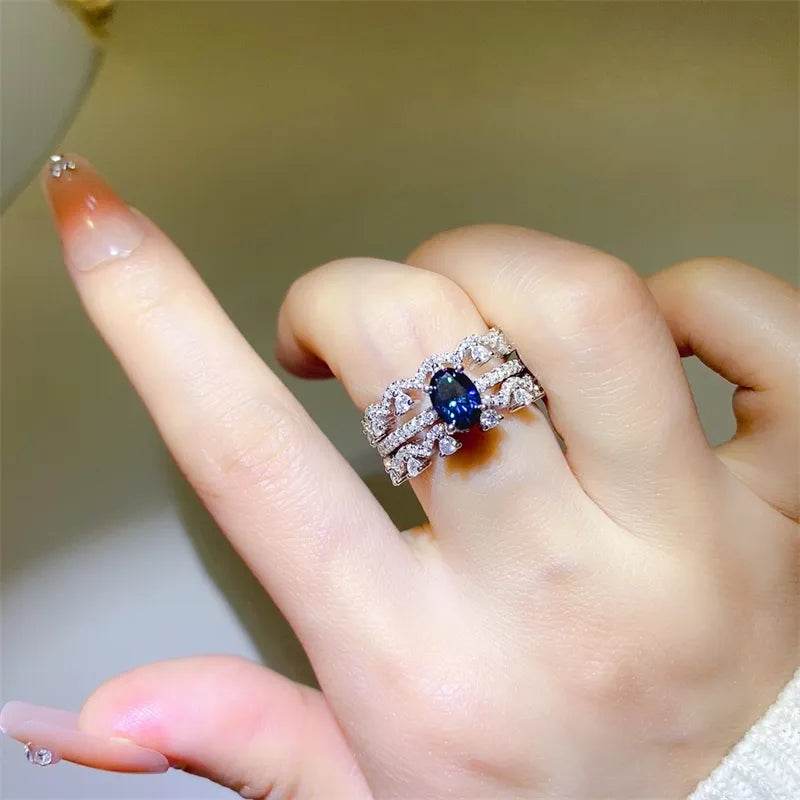 1 Carat Moissanite 925 Sterling Silver Ring - ELY VESSA LLC