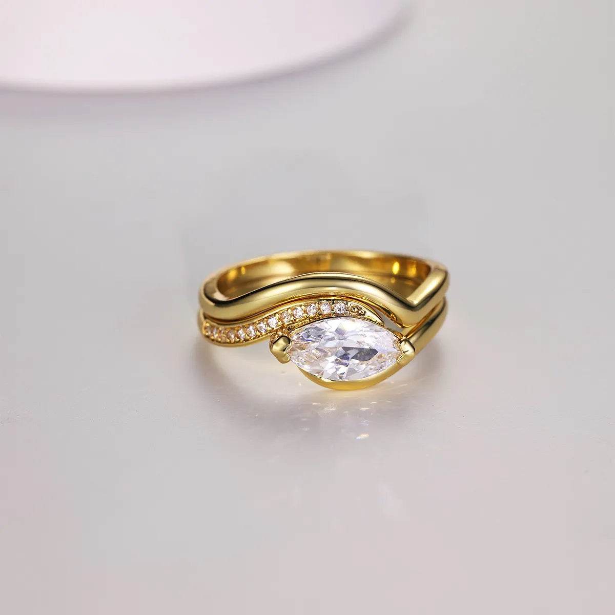 1 Carat Moissanite 925 Sterling Silver 2pcs Ring Set - ELY VESSA LLC