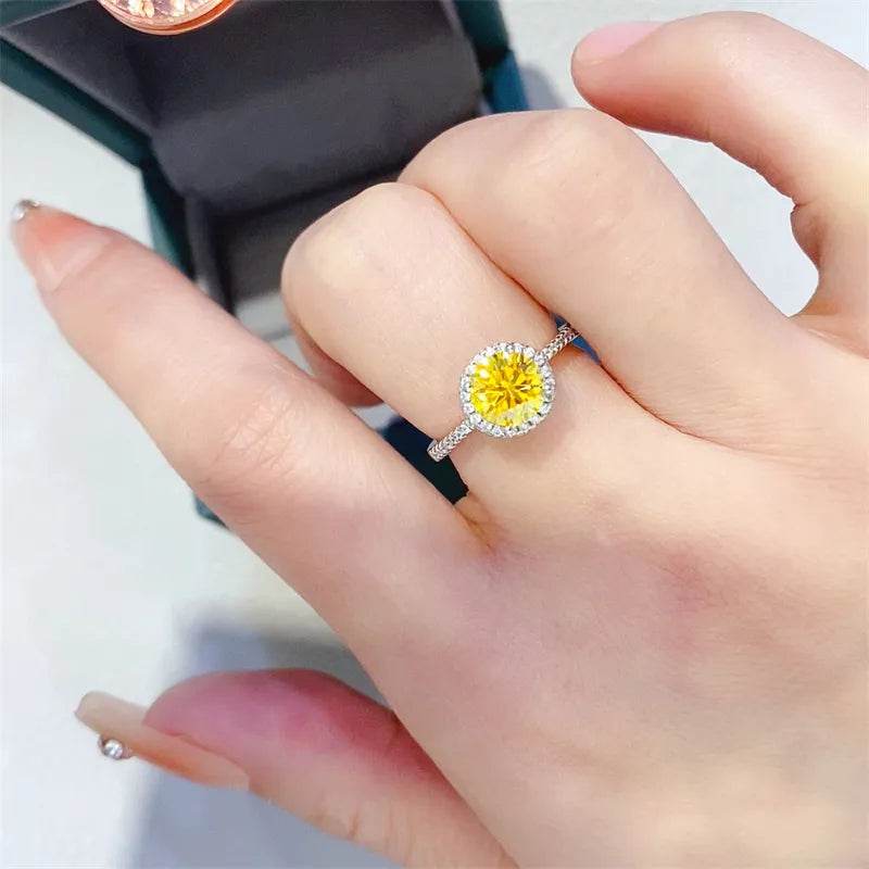 1 Carat Moissanite 925 Sterling Silver Ring - ELY VESSA LLC