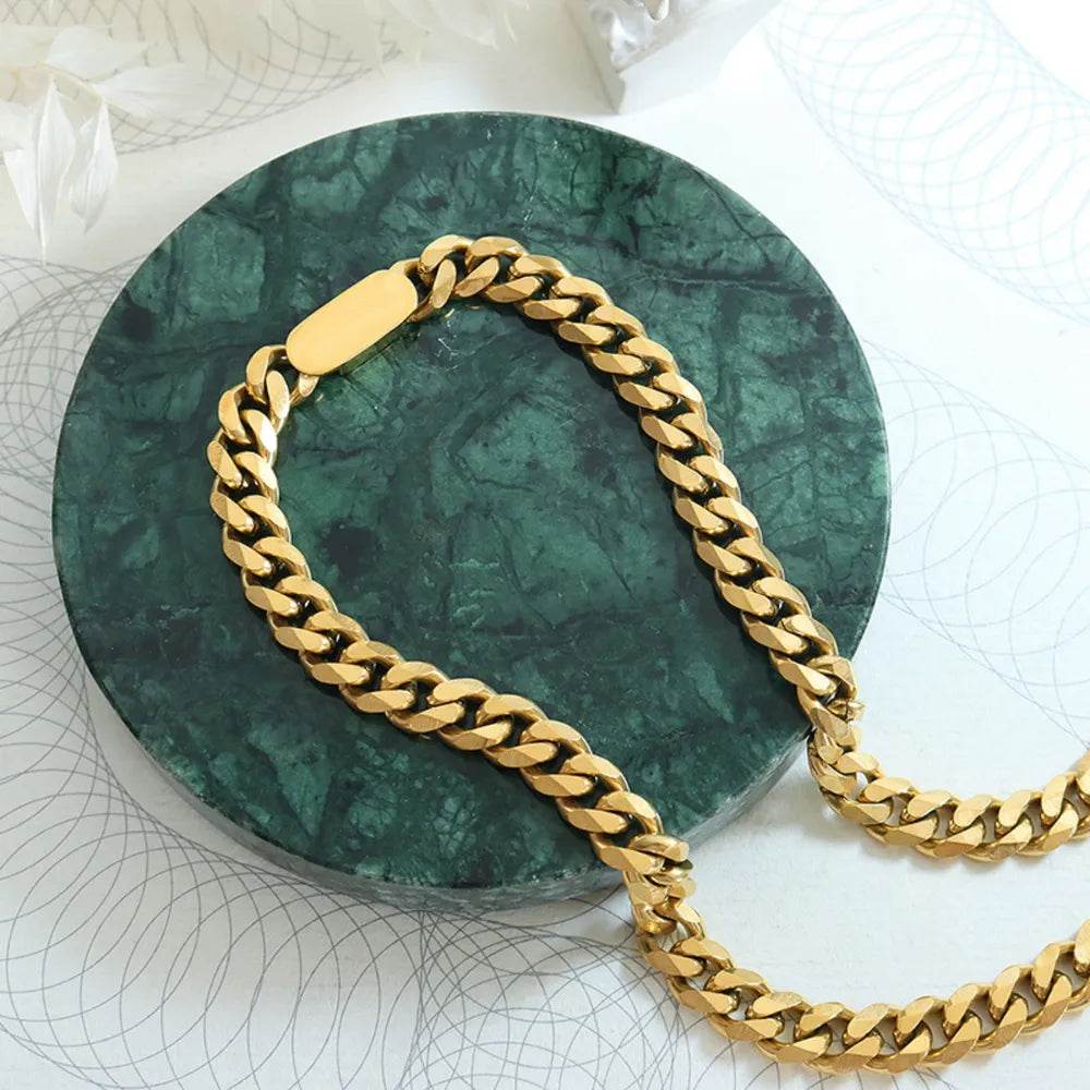18K Gold-Plated Chain Necklace - ELY VESSA LLC