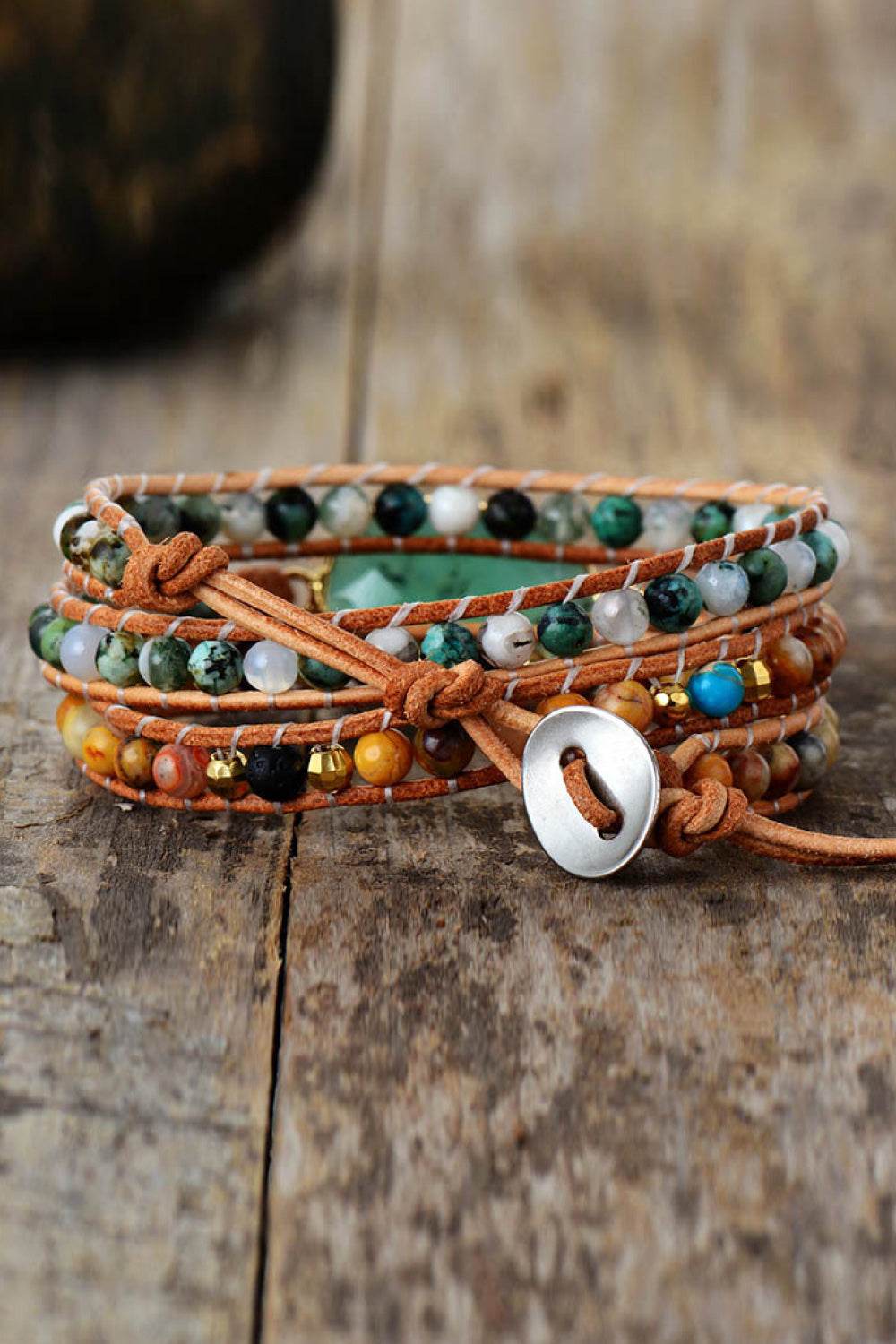 Natural Stone & Agate Layered Bracelet - ELY VESSA LLC