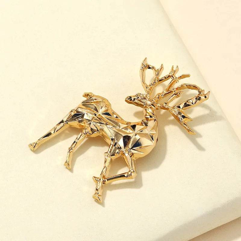 Alloy Reindeer Brooch - ELY VESSA LLC