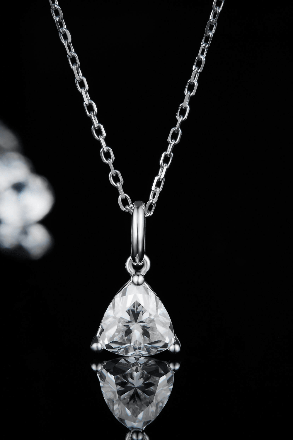 1 Carat Moissanite Pendant 925 Sterling Silver Necklace - ELY VESSA LLC