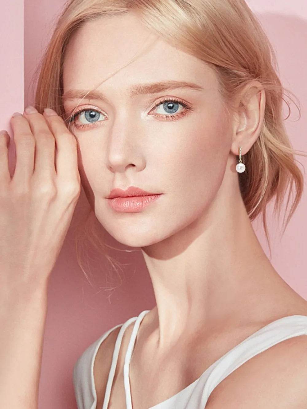 925 Sterling Silver Freshwater Pearl Earrings - ELY VESSA LLC