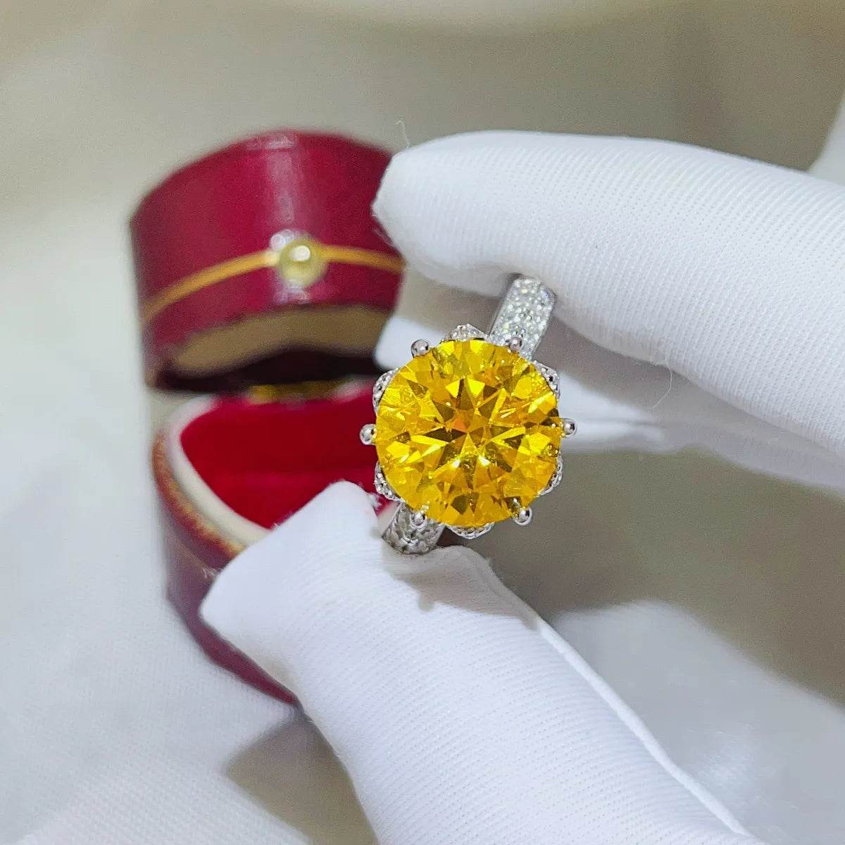 5 Carat Moissanite 925 Sterling Silver Ring - ELY VESSA LLC
