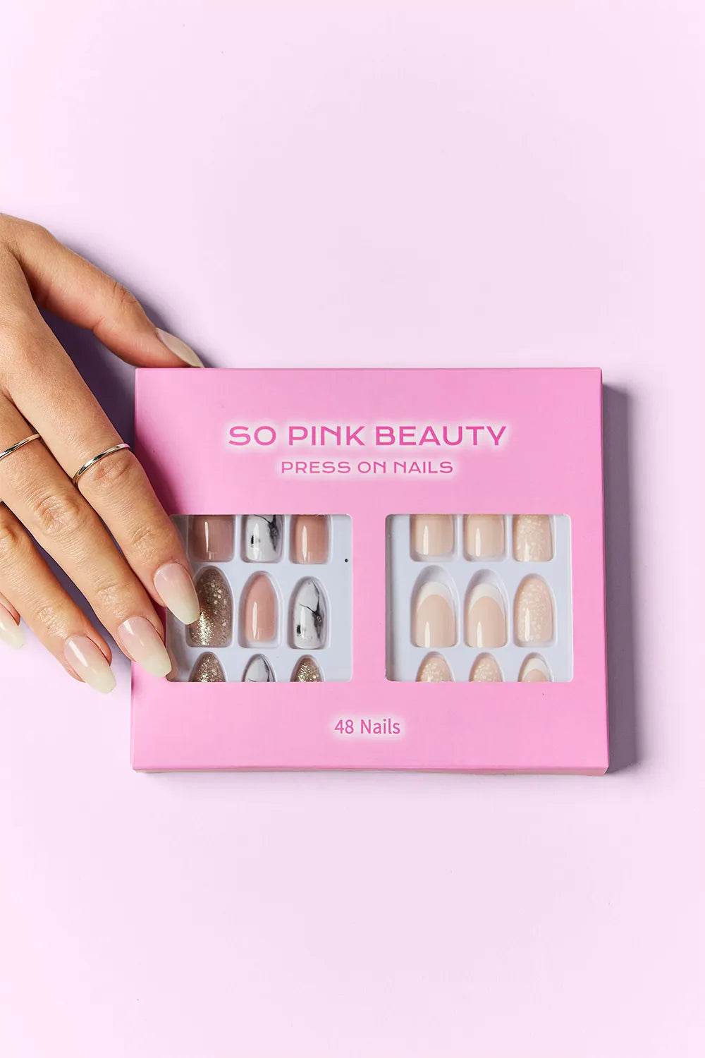 SO PINK BEAUTY Press On Nails 2 Packs - ELY VESSA LLC