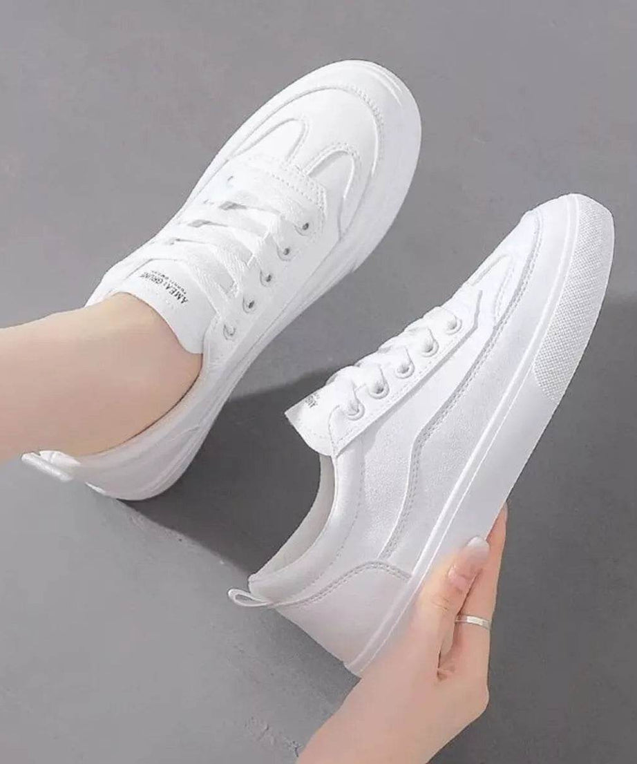 Round Toe Platform Sneakers - ELY VESSA LLC