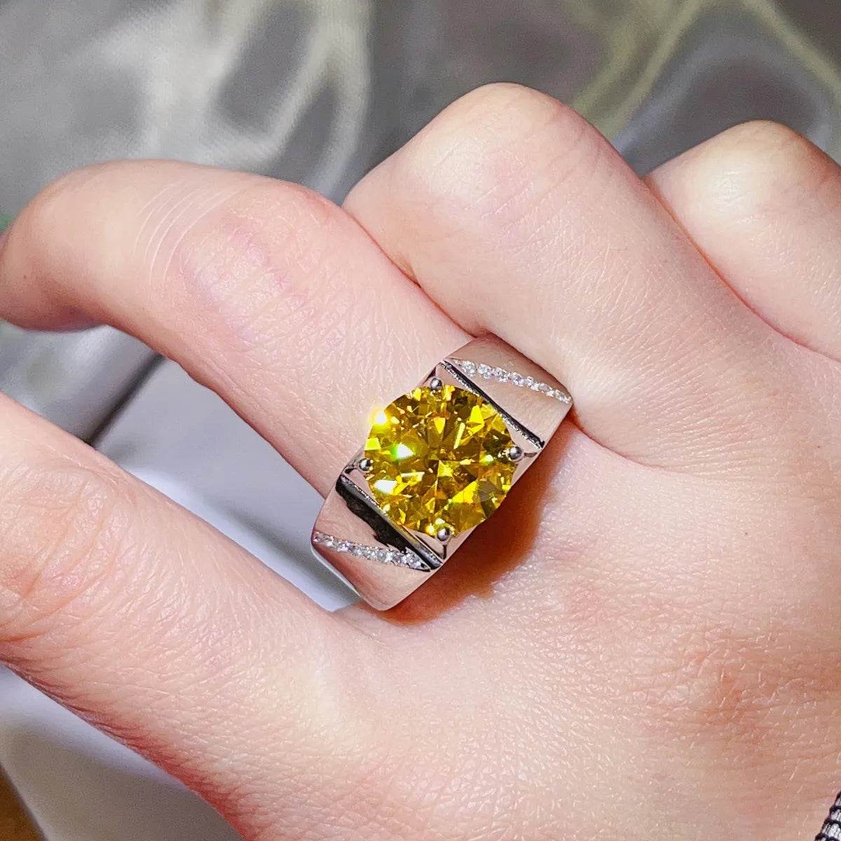5 Carat Moissanite 925 Sterling Silver Ring - ELY VESSA LLC