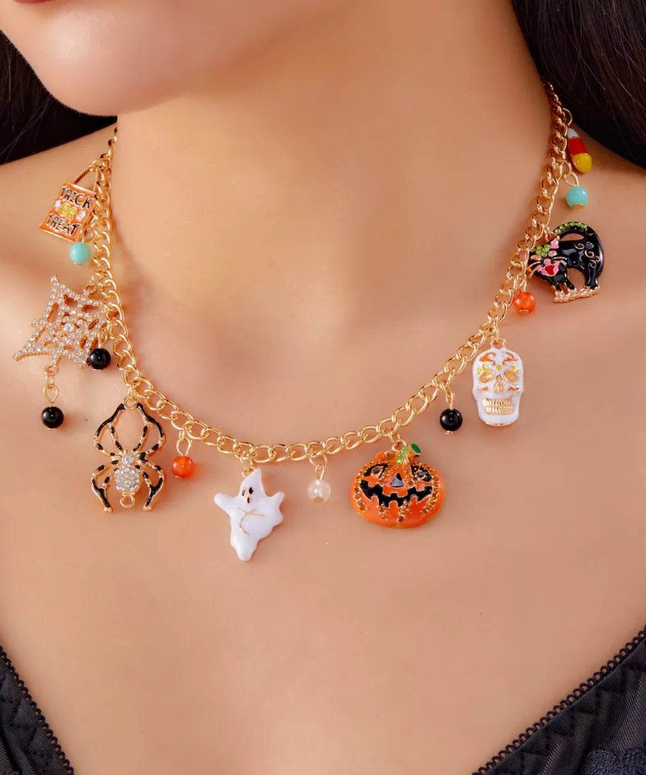 Halloween Charm Necklace with Festive Pendant Collection - ELY VESSA LLC
