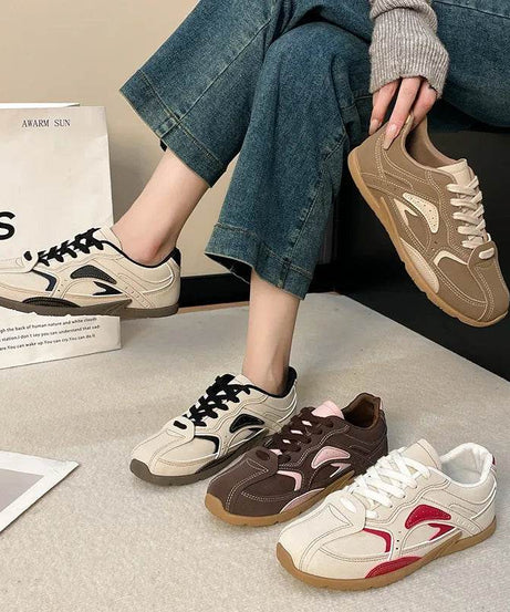 Contrast Flat Sneakers - ELY VESSA LLC
