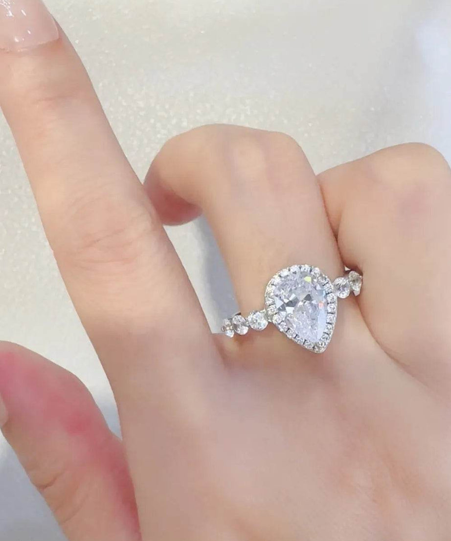 2 Carat Moissanite 925 Sterling Silver Ring - ELY VESSA LLC