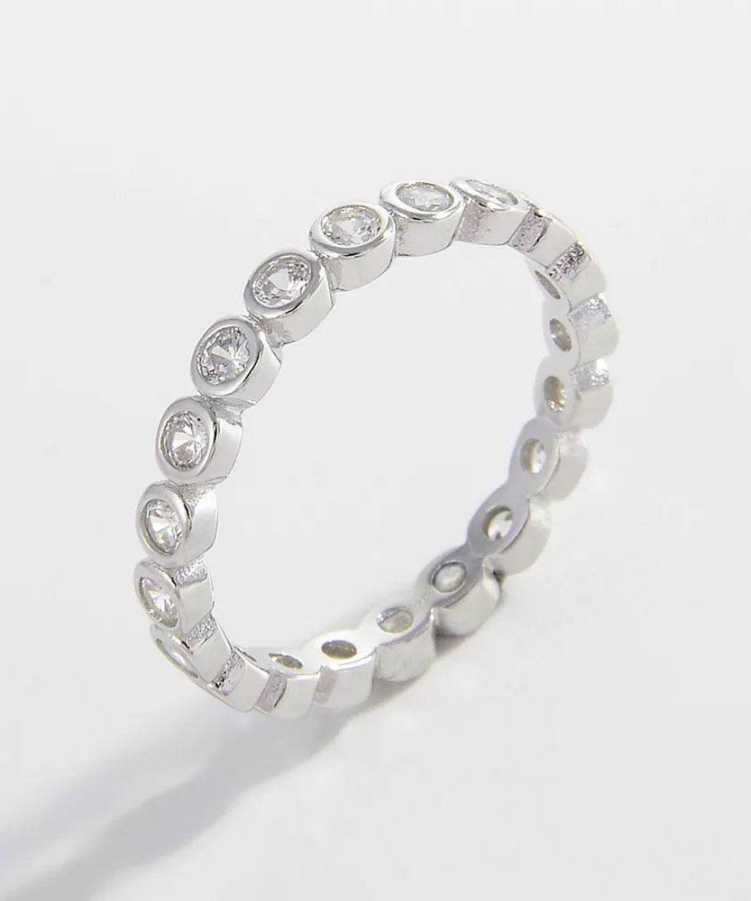 925 Sterling Silver Zircon Ring - ELY VESSA LLC
