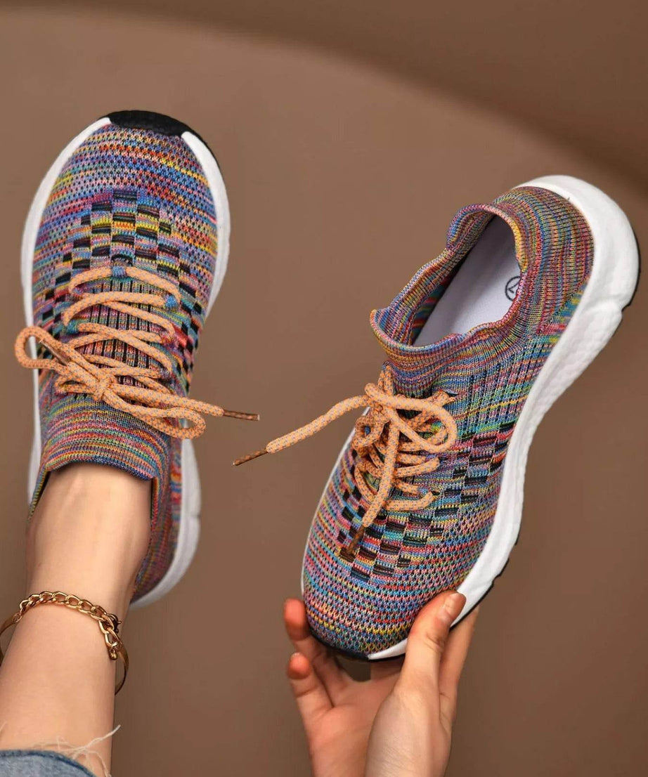 Round Toe Lace Up Athletic - ELY VESSA LLC