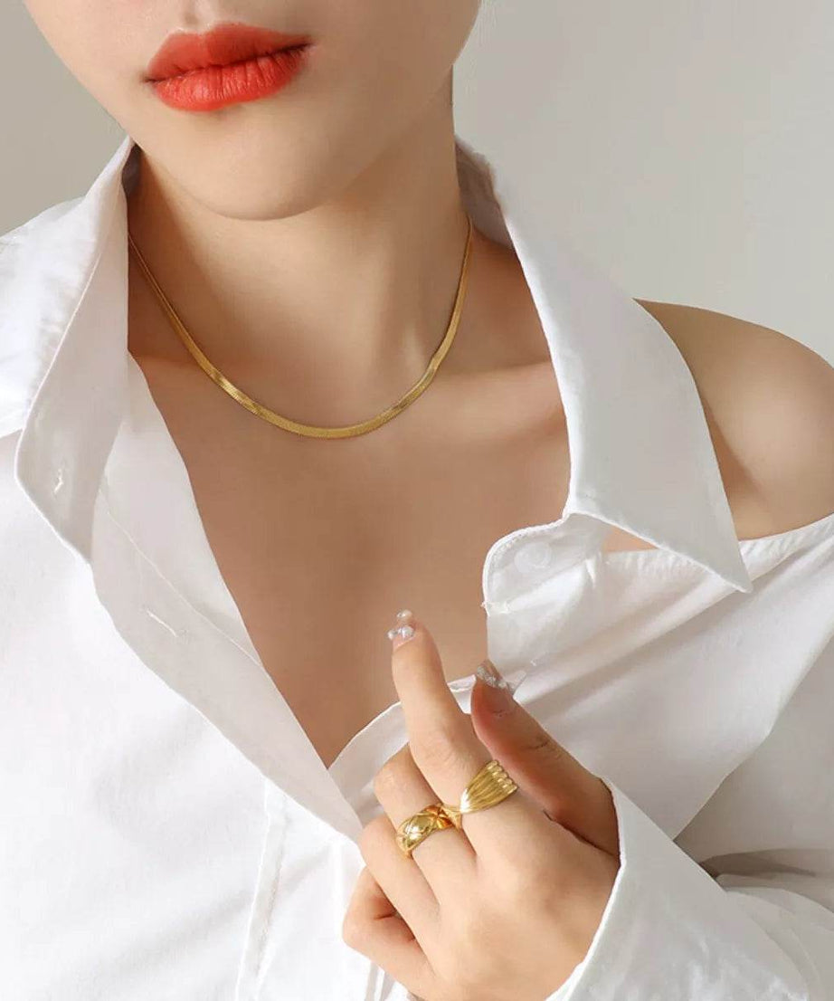 18K Gold-Plated Titanium Steel Necklace - ELY VESSA LLC