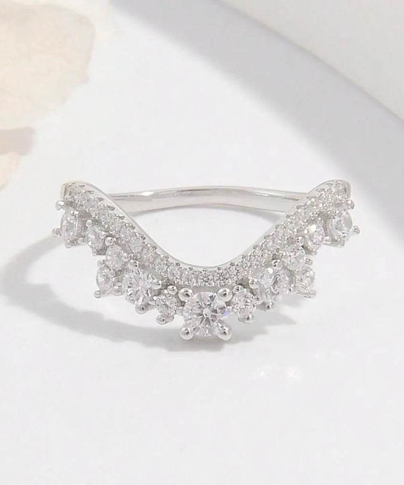 925 Sterling Silver Inlaid Zircon Ring - ELY VESSA LLC