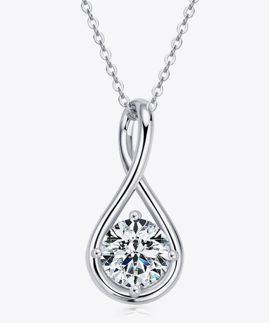 2 Carat Moissanite 925 Sterling Silver Necklace - ELY VESSA LLC