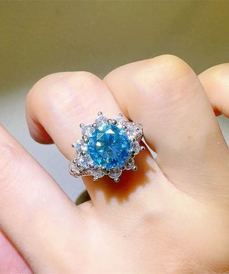3 Carat Moissanite Zircon 925 Sterling Silver Ring - ELY VESSA LLC