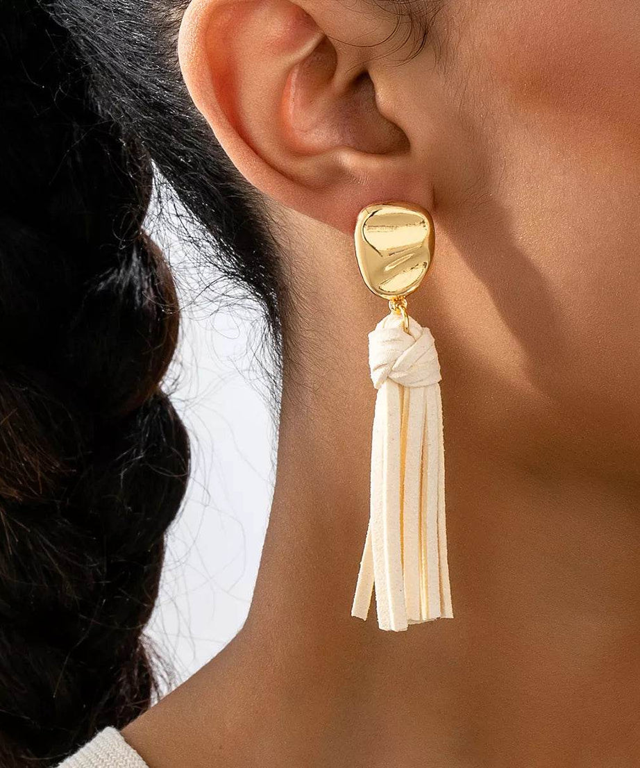18K Gold-Plated Tassel Earrings - ELY VESSA LLC