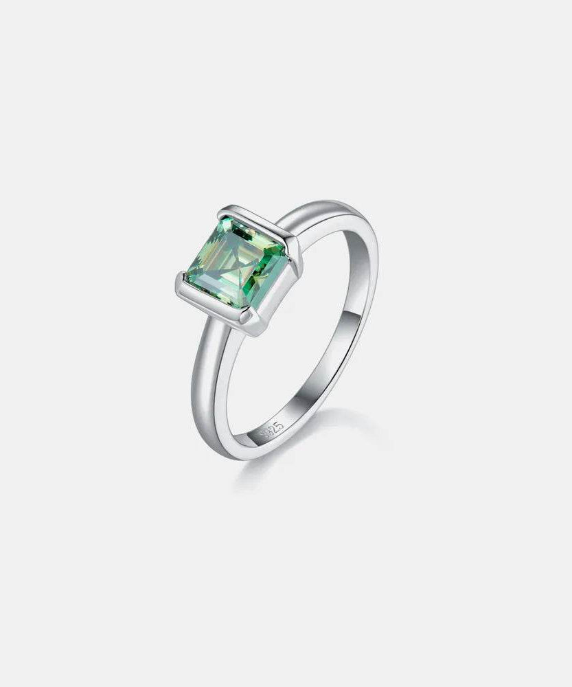 1 Carat Moissanite 925 Sterling Silver Ring - ELY VESSA LLC