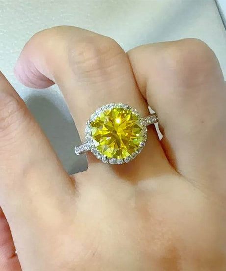 3 Carat Moissanite Zircon 925 Sterling Silver Ring - ELY VESSA LLC